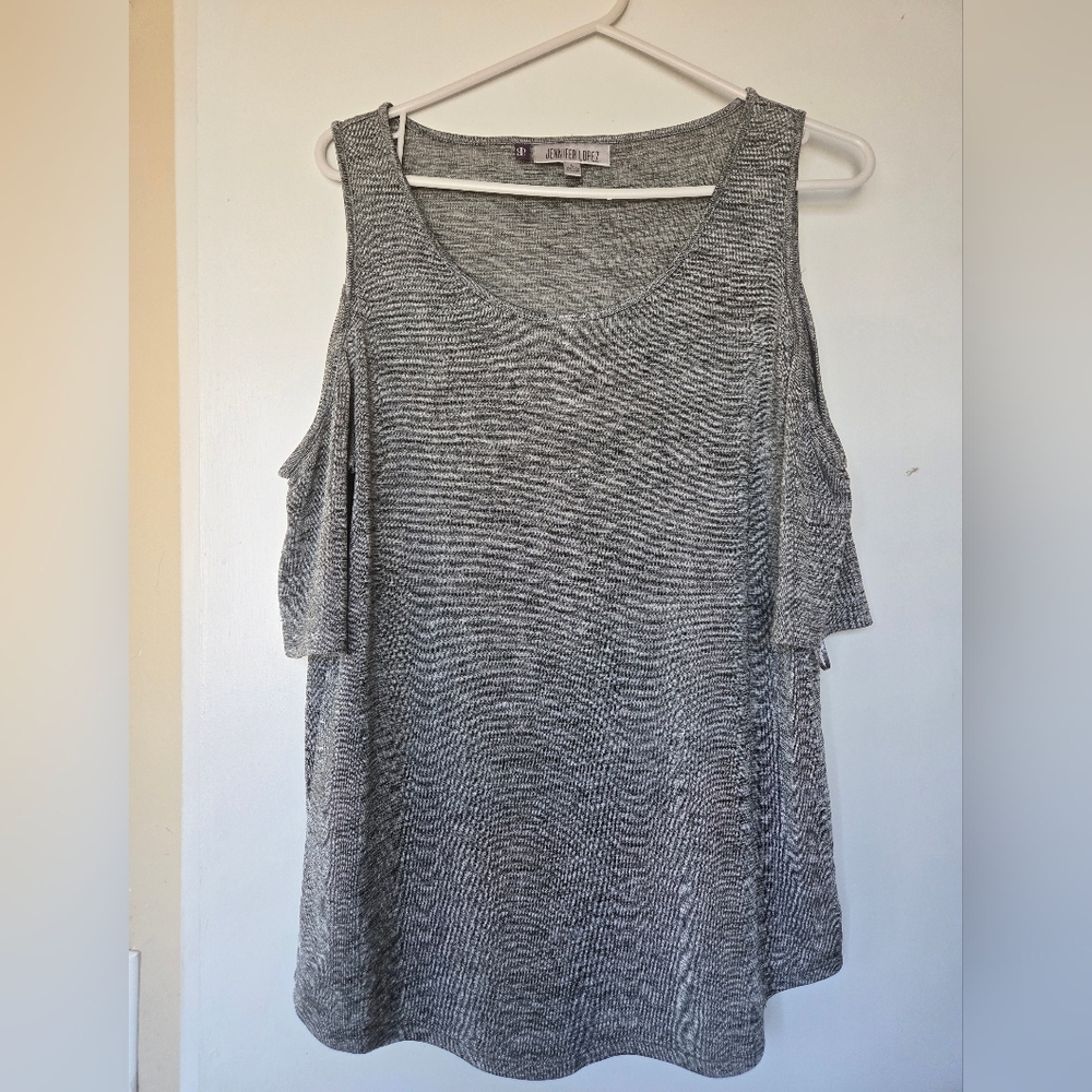 Jennifer Lopez Gray Sleeveless Top